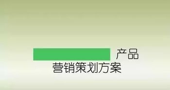 如何做好一個產品的市場營銷策劃